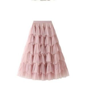 Dusty rose foo foo skirt